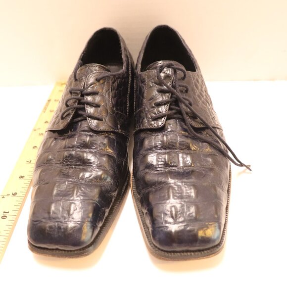 Giorgio Brutini Men\'s Dress Shoes Woven Black Leather Shoes Size 11M NO 934493 main image 6